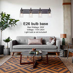 4 light vanity rubbed bronze wall light fixture industrial indoor wall sconce