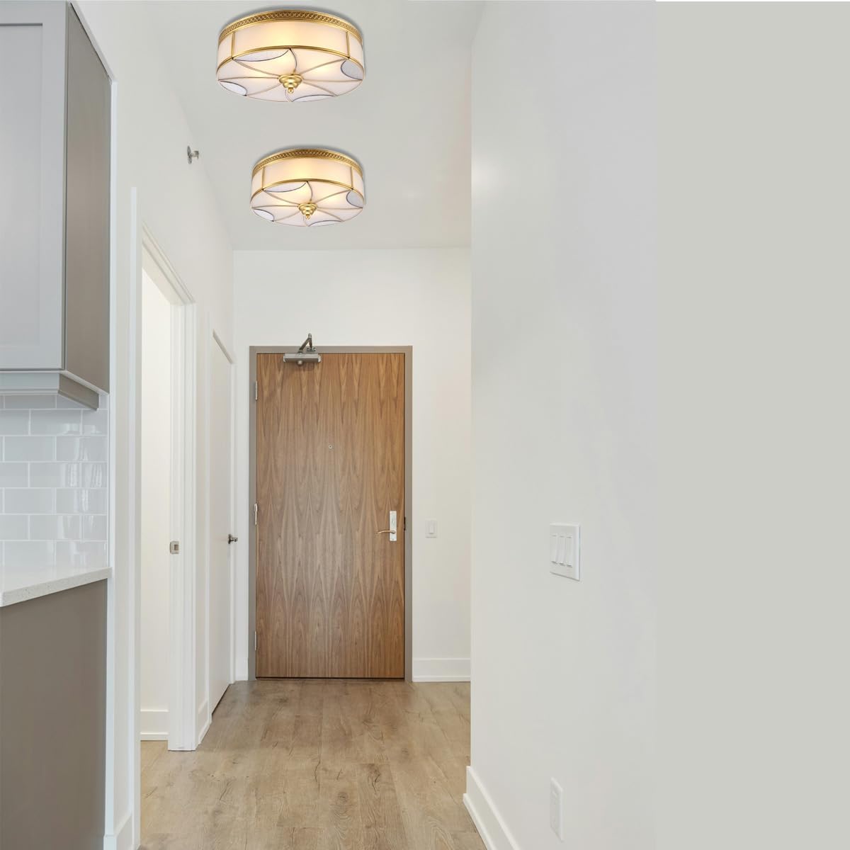 4 lights ceiling light glass fixture light metal bedroom lamp