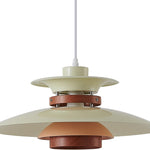 Adjustable dining room light beige+dark wood pendant lamp wood, metal hanging light