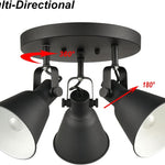 3 light black ceiling light fixture industrial ceiling spot light adjustable track lighting