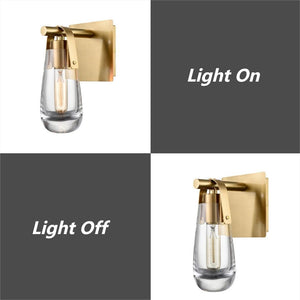 Modern wall light gold vanity light glass, metal mount light