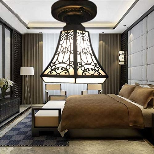 1 light ceiling light brown pendant light metal + art glass hallway light