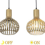 Modern brass industrial pendant light cage pendant fixture