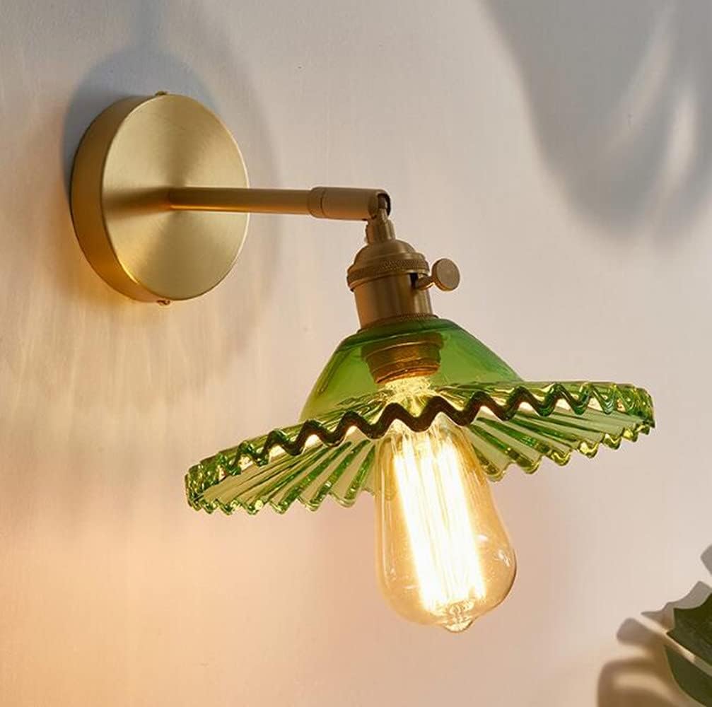 Industrial doorway light green wall light glass bathroom light