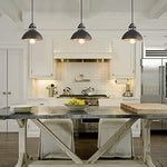 Black silver farmhouse pendant light barn kitchen hanging lights