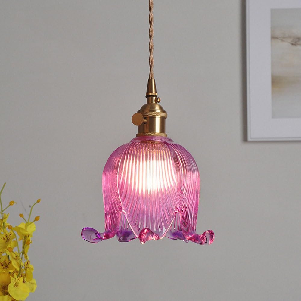 Unique decorative light purple pendant light glass chandelier light