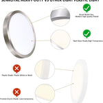 10 inch led flush mount light nickel kitchen light aluminum, glass ceiling light