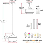 Modern pendant light yellow hanging lamp bronze alloy steel, iron kitchen light
