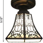 1 light ceiling light brown pendant light metal + art glass hallway light