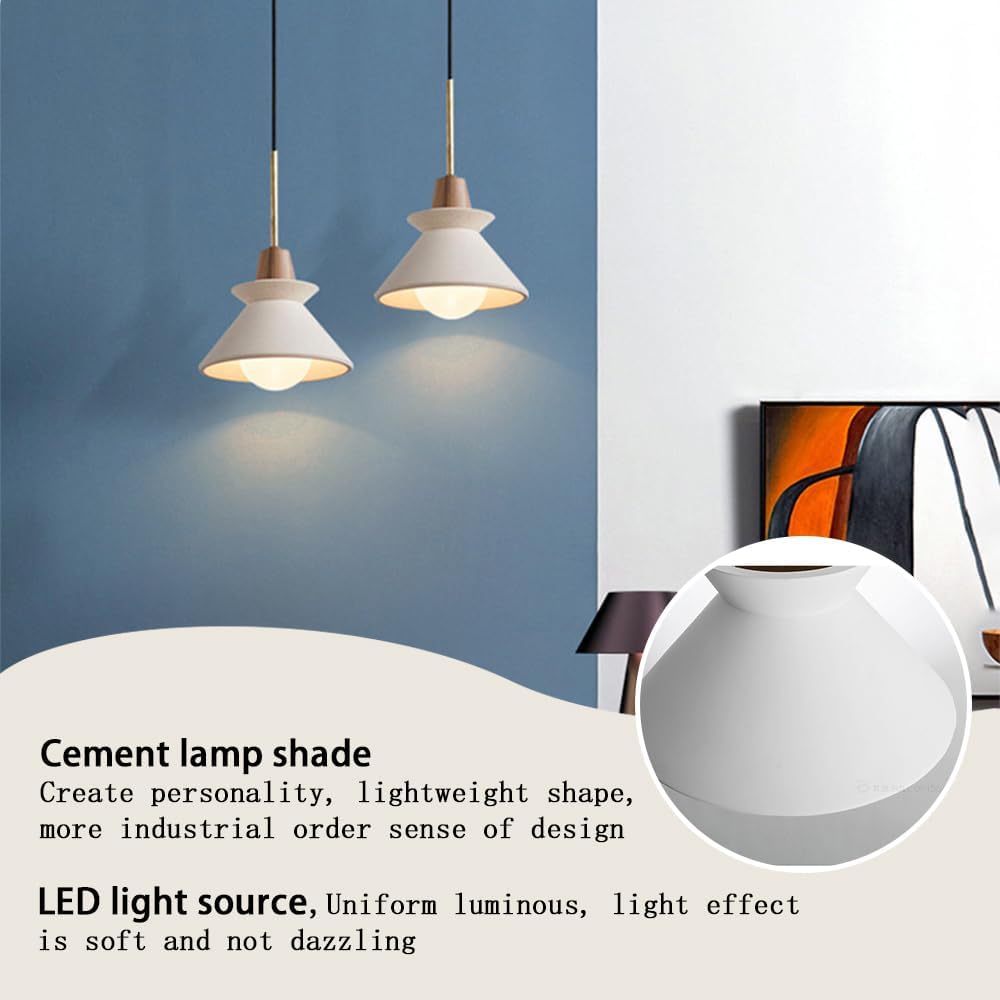 7.7 inch kitchen light white dining room light concrete/cement pendant lights