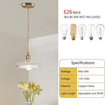 Antique pendant light clear glass hanging light glass copper kitchen light