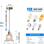Unique decorative light purple pendant light glass chandelier light