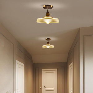 Antique pendant light clear glass hanging light glass copper kitchen light
