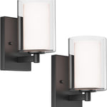 2 modern wall light black vanity lights glass bathroom light