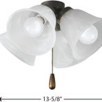 4 light ceiling light kit mini pull chain switch ceiling lamp with antique bronze finish
