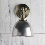 Industrial dome wall light fixture