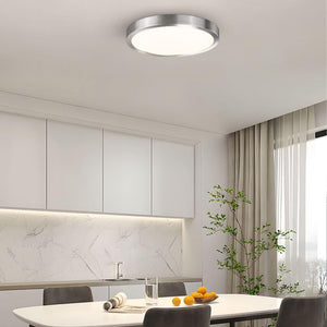 10 inch led flush mount light nickel kitchen light aluminum, glass ceiling light