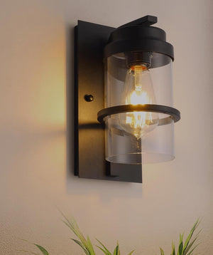 1-light vanity light sandy black wall light glass, iron bedroom light