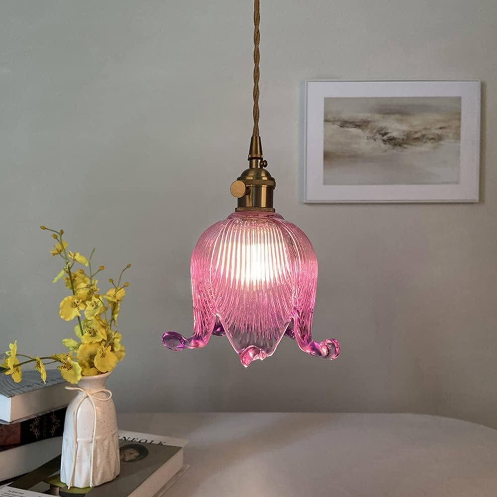 Unique decorative light purple pendant light glass chandelier light