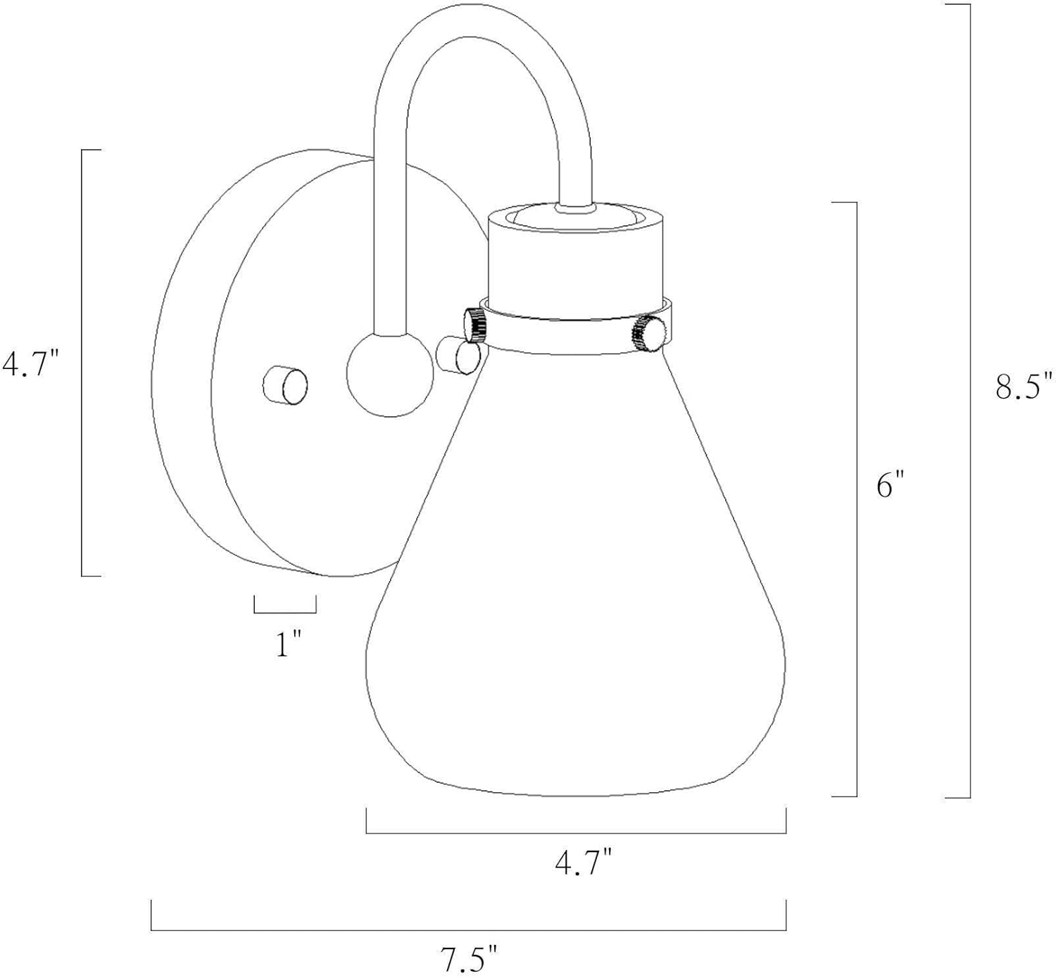 1-light mounted light brass wall light glass, metal  fixture light