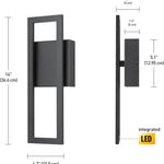 Led porch lights black, mckay wall light metal garage light