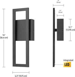 Led porch lights black, mckay wall light metal garage light
