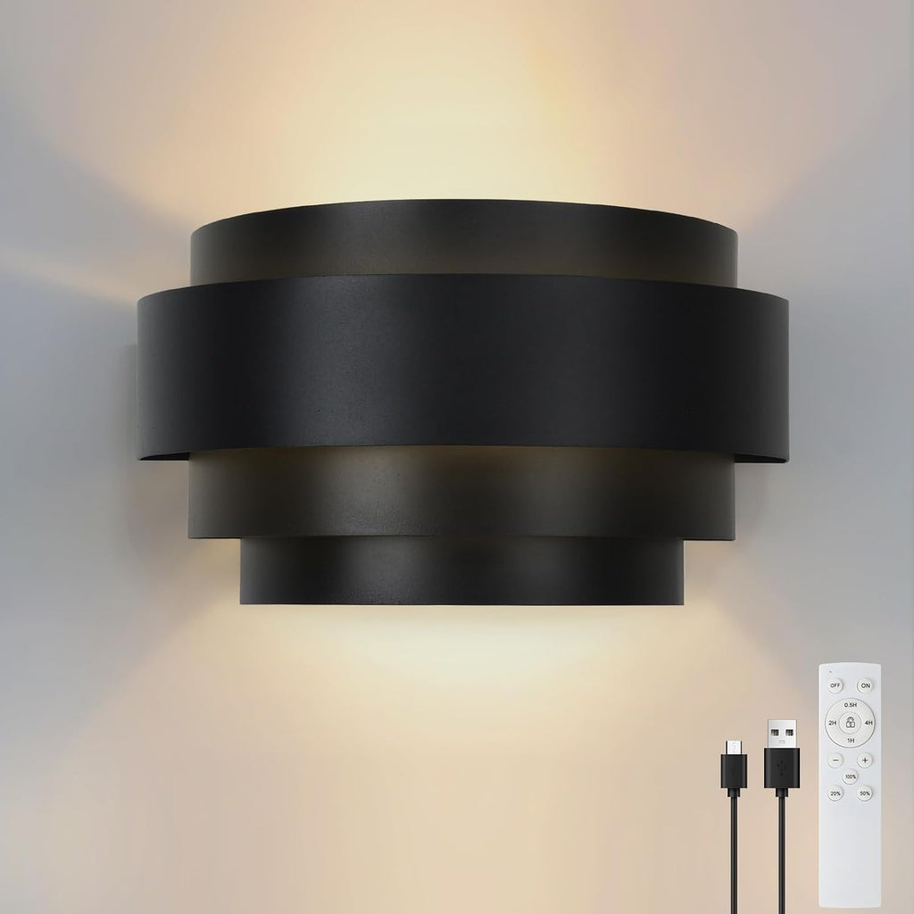 Dimmable hallway light black wall light ‎aluminum entryway light