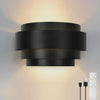 Dimmable hallway light black wall light ‎aluminum entryway light