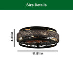 18” Bedroom ceiling fans black lighting with ceiling fan metal low ceiling fans