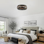 18” Bedroom ceiling fans black lighting with ceiling fan metal low ceiling fans