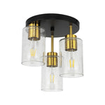 3 Light bulb light black gold ceiling light metal kitchen light