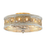 18 Inch ceiling fan antique white gold ceiling remote fan metal, Crystal lights with fans ceiling