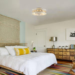 18 Inch ceiling fan antique white gold ceiling remote fan metal, Crystal lights with fans ceiling