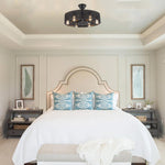 26” Modern style ceiling fan black bedroom ceiling fans plastic fan and light