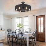 26” Modern style ceiling fan black bedroom ceiling fans plastic fan and light