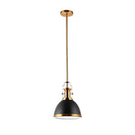 1 Light hanging lighting black/Brass gold island lights iron pendant lights