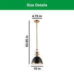 1 Light hanging lighting black/Brass gold island lights iron pendant lights