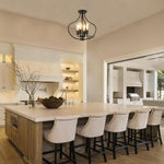 4 Light bulb light black ceiling light iron light fixture