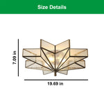 19.5 Inch bathroom fixtures light bronze ceiling light brass large flush mount fixture