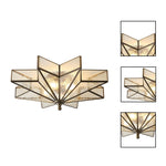 19.5 Inch bathroom fixtures light bronze ceiling light brass large flush mount fixture