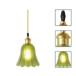Farmhouse light bulb green light fixture glass, metal pendant light