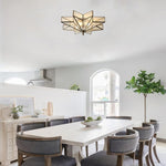 19.5 Inch bathroom fixtures light bronze ceiling light brass large flush mount fixture