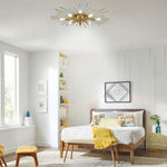 8 light kitchen light metal light fixture gold Living Room