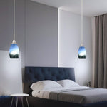 4.72” Hanging light fantastic blue dining room lighting glass pendant light