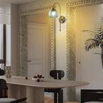 1  Light wall sconces green wall lighting glass, metal wall light fixture