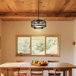 1 pack dining room light metal glass pendant lights matte black hanging fixture
