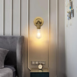 1 Light bulb light gold wall sconce metal wall light