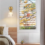 1-Light Industrial light fixture gold kitchen light  glass, metal wall light