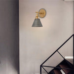 1-Light light fixture dark silver, gold living room lights metal wall sconces