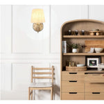 1 Pack Modern sconce light gold hallway lights metal & linen light fixture